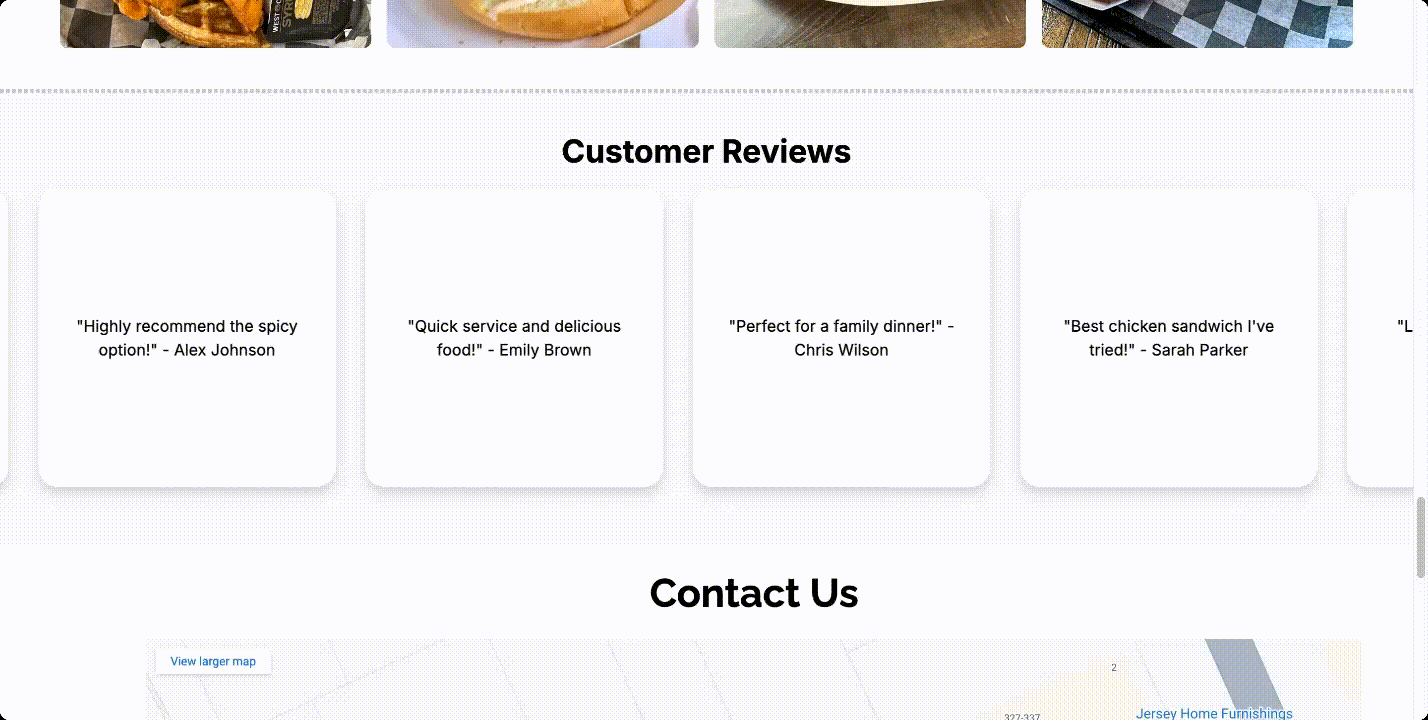 Homepage of Ara's Hot Chicken